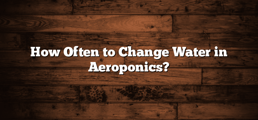 How Often to Change Water in Aeroponics?