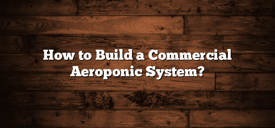 How to Build a Commercial Aeroponic System?