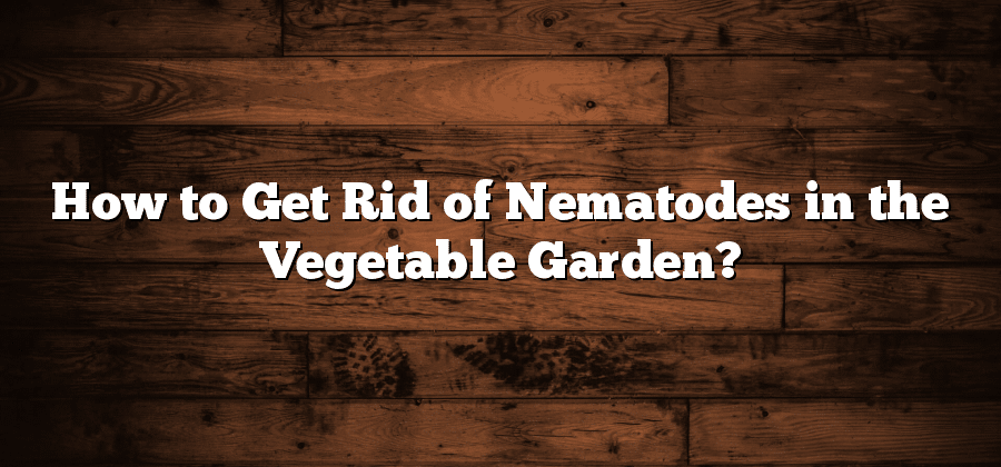 How to Get Rid of Nematodes in the Vegetable Garden?