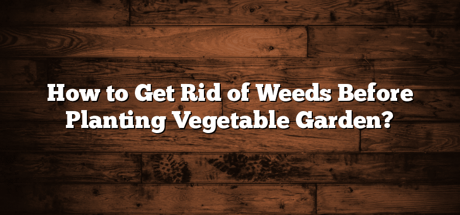 How to Get Rid of Weeds Before Planting Vegetable Garden?