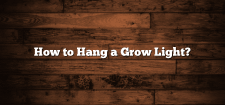 How to Hang a Grow Light?