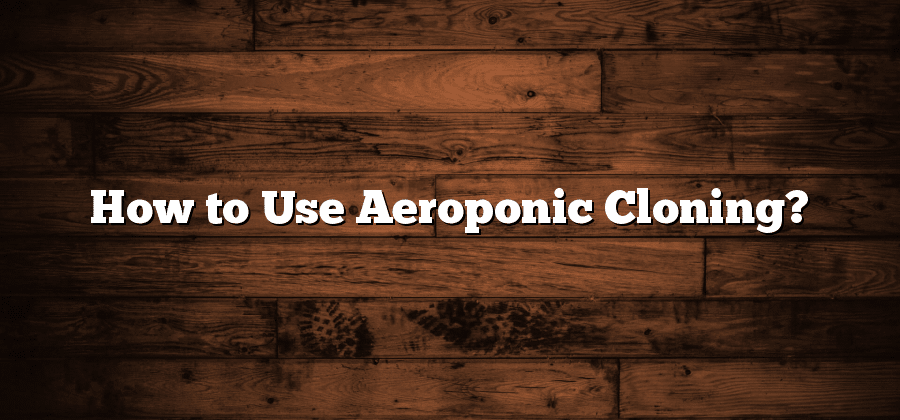 How to Use Aeroponic Cloning?