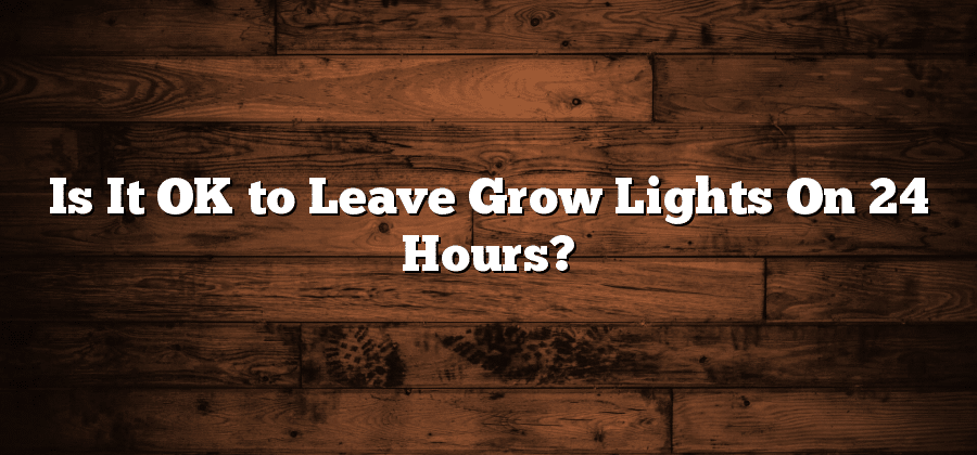 Is It OK to Leave Grow Lights On 24 Hours?