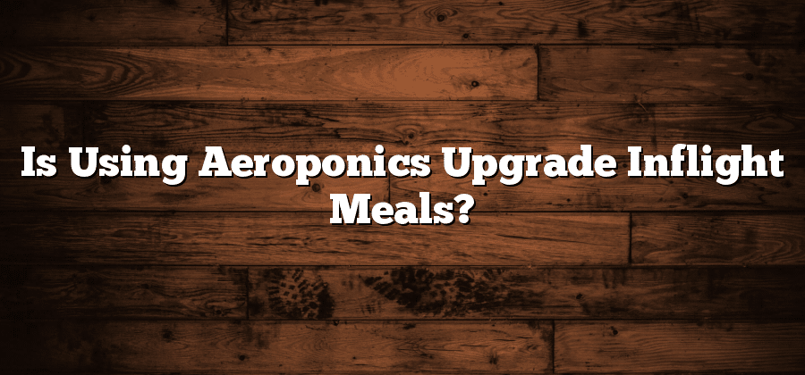 Is Using Aeroponics Upgrade Inflight Meals?