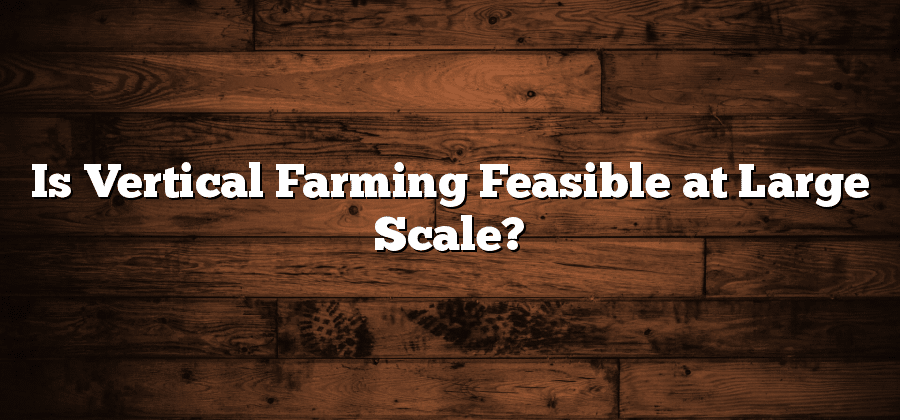 Is Vertical Farming Feasible at Large Scale?
