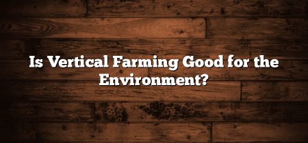 Is Vertical Farming Good for the Environment?