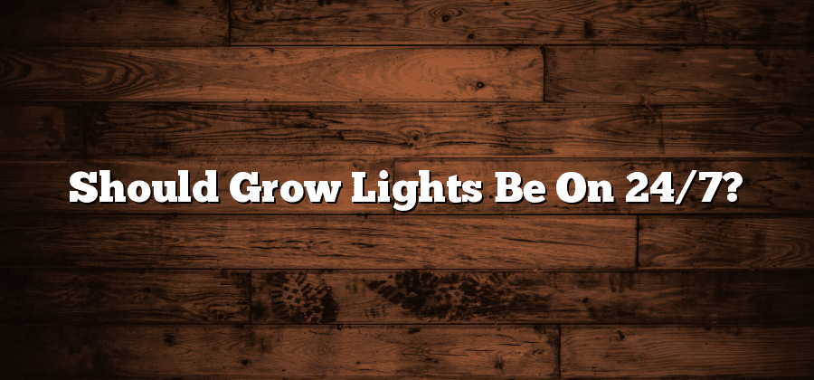 Should Grow Lights Be On 24/7?