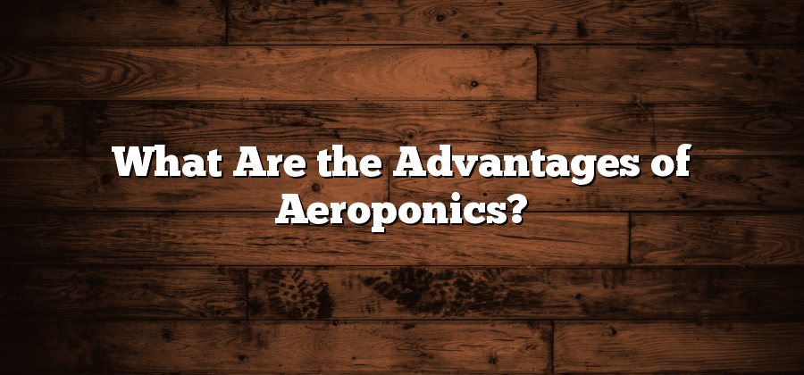 What Are the Advantages of Aeroponics?