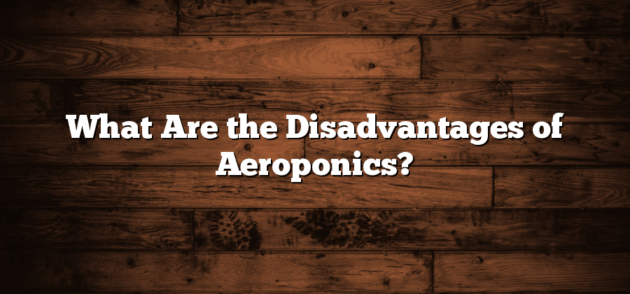 What Are the Disadvantages of Aeroponics?