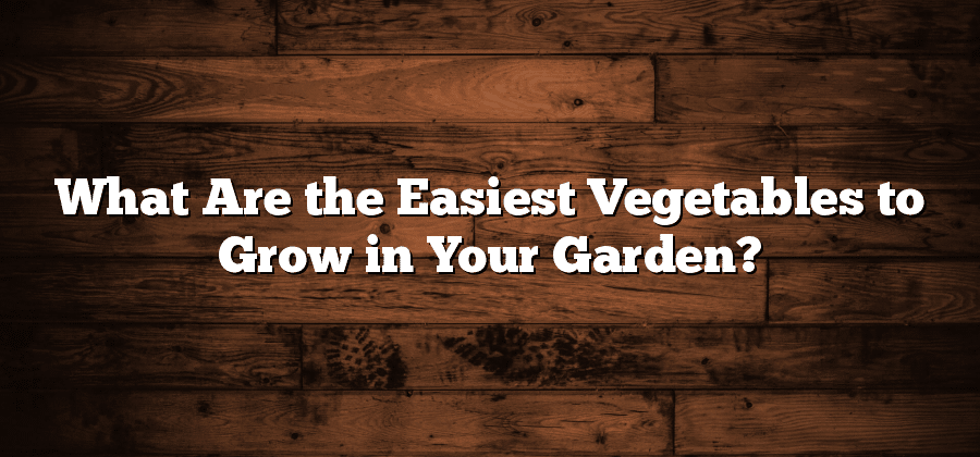 What Are the Easiest Vegetables to Grow in Your Garden?