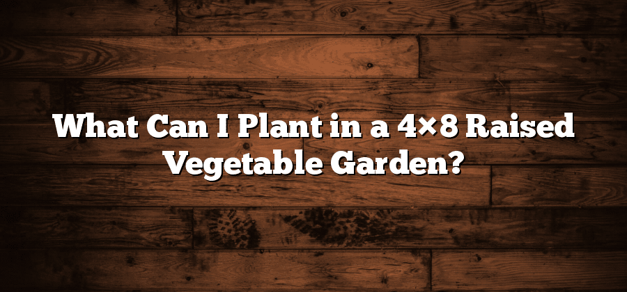 What Can I Plant in a 4×8 Raised Vegetable Garden?