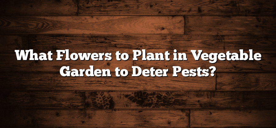 What Flowers to Plant in Vegetable Garden to Deter Pests?