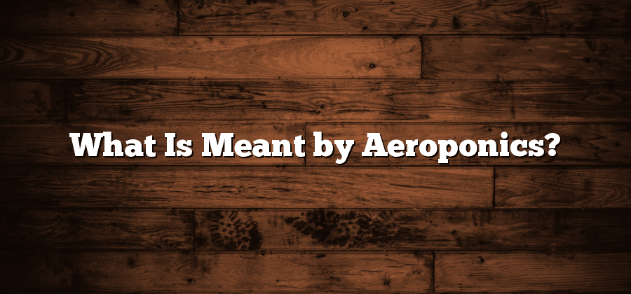 What Is Meant by Aeroponics?