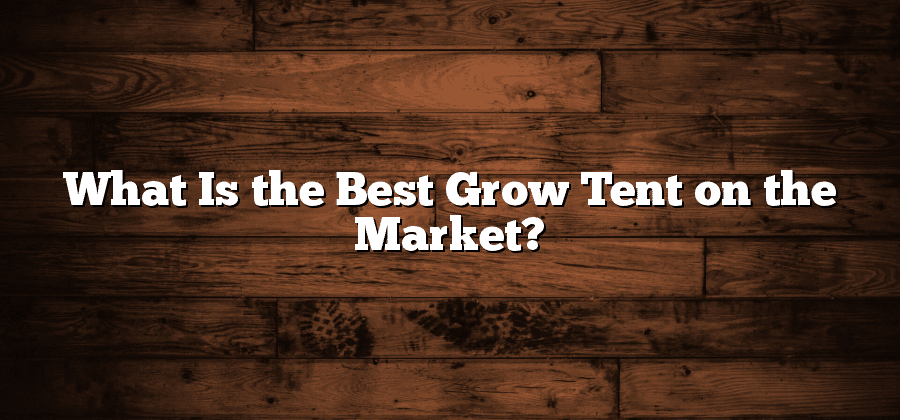 What Is the Best Grow Tent on the Market?