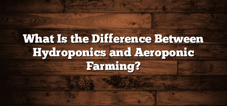What Is the Difference Between Hydroponics and Aeroponic Farming?