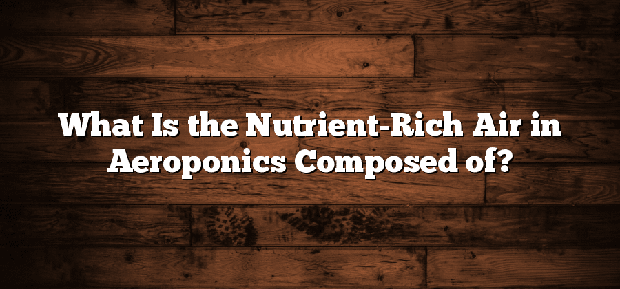 What Is the Nutrient-Rich Air in Aeroponics Composed of?