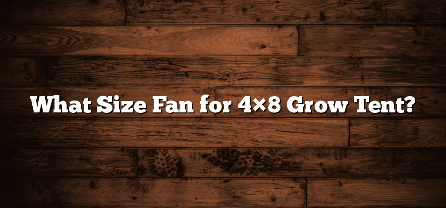 What Size Fan for 4×8 Grow Tent?