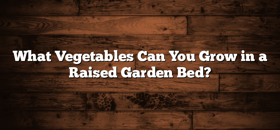 What Vegetables Can You Grow in a Raised Garden Bed?