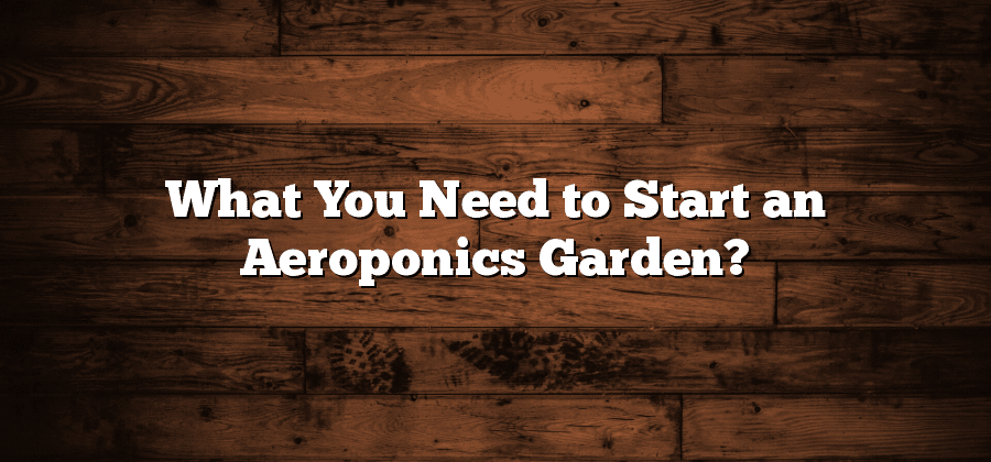 What You Need to Start an Aeroponics Garden?