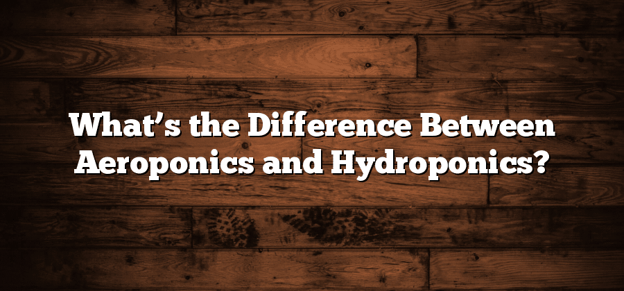 What’s the Difference Between Aeroponics and Hydroponics?