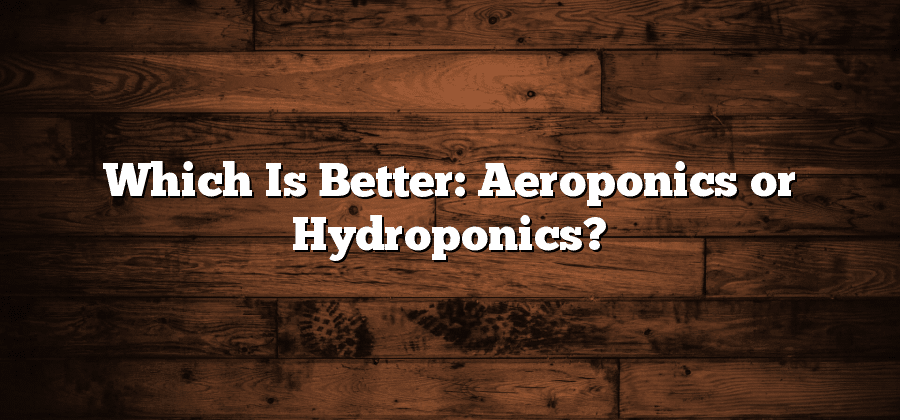 Which Is Better: Aeroponics or Hydroponics?