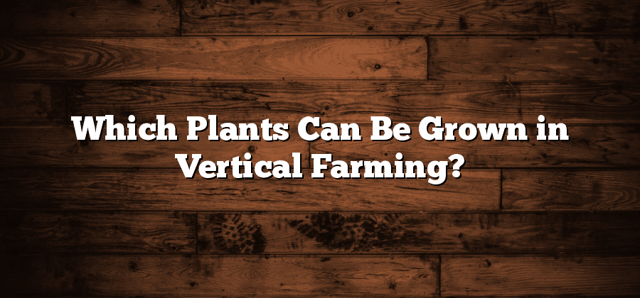 Which Plants Can Be Grown in Vertical Farming?