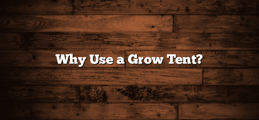 Why Use a Grow Tent?