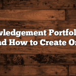 Acknowledgement Portfolio: Why and How to Create One