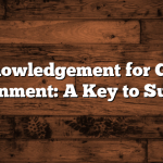 Acknowledgement for Group Assignment: A Key to Success