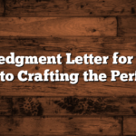 Acknowledgment Letter for a Project: A Guide to Crafting the Perfect Note