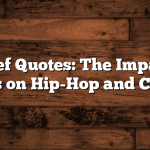 Chief Keef Quotes: The Impact of His Words on Hip-Hop and Culture