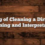 Dreaming of Cleaning a Dirty House: Meaning and Interpretation