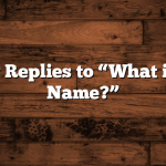 Funny Replies to “What is Your Name?”