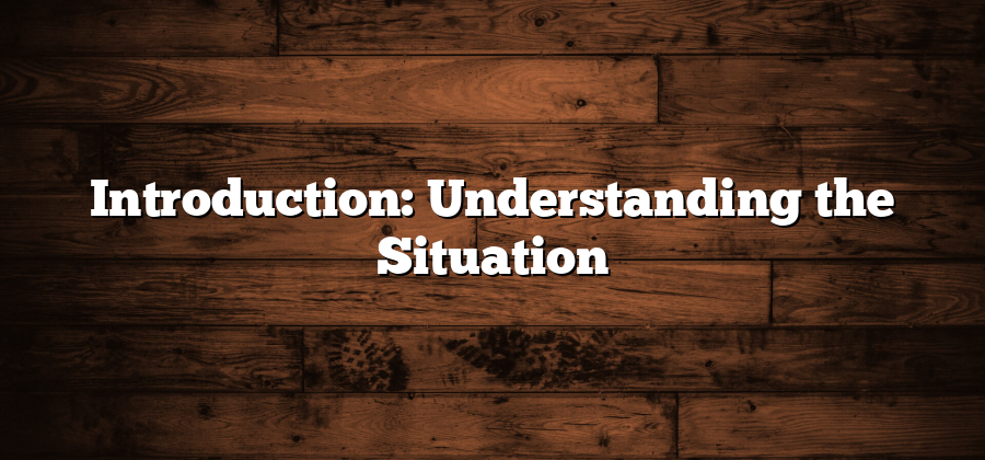 Introduction: Understanding the Situation