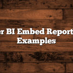 Power BI Embed Report with Examples