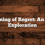 The Meaning of Regret: An In-Depth Exploration