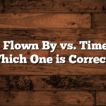 Time Has Flown By vs. Time Flew By: Which One is Correct?