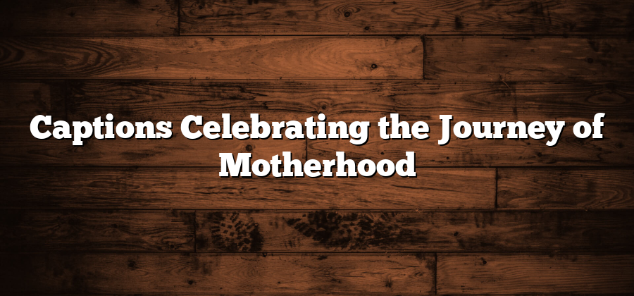 Captions Celebrating the Journey of Motherhood