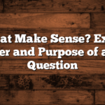 Does That Make Sense? Exploring the Power and Purpose of a Simple Question