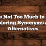 If It’s Not Too Much to Ask: Exploring Synonyms and Alternatives