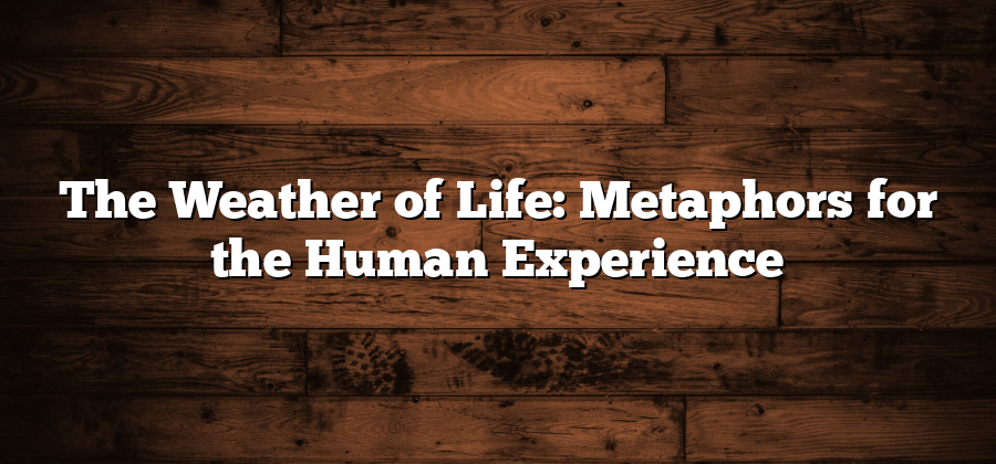 The Weather of Life: Metaphors for the Human Experience